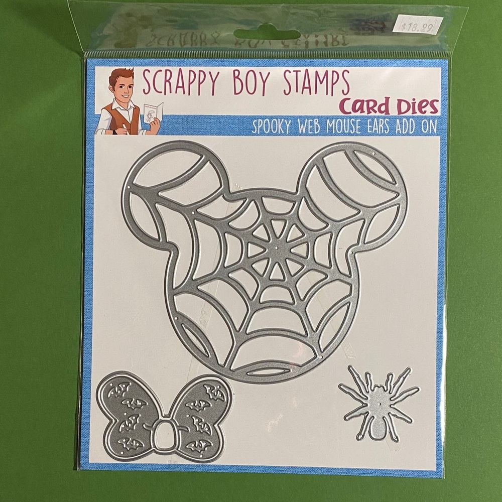 Spooky Web Mouse Ears Card Dies — Silver